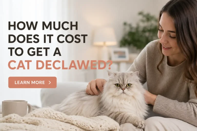 infographic detailing the expenses involved in declawing a cat